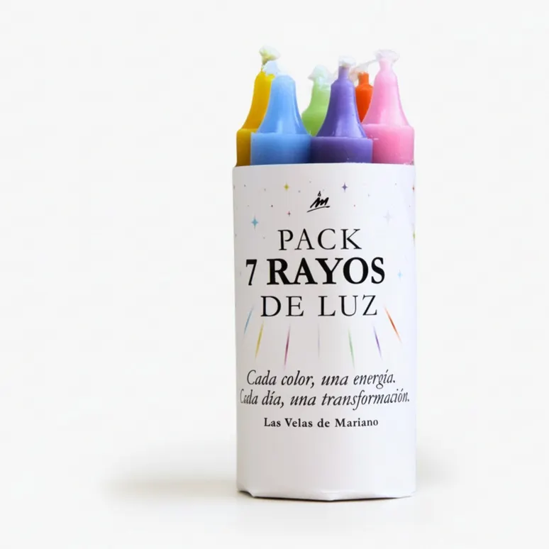 Pack de 7 Velas para los 7 Rayos de Luz - Energía Divina y Elevación Espiritual — EGOZ