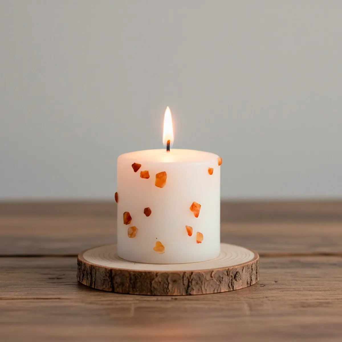 Vela Zodiaco Leo con Carneola – Confianza, Vitalidad y Magnetismo Personal — EGOZ